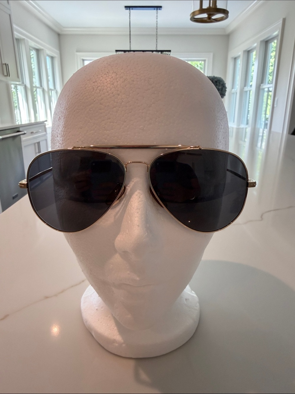 David Beckham, Men's Aviator Sunglasses - Gold Frame with Dark Lenses